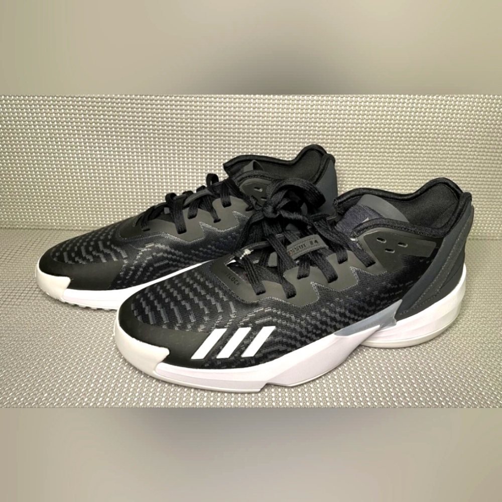 Adidas D.O.N. Issue #4 Black Carbon Basketball Sneakers Black White Men 11.5